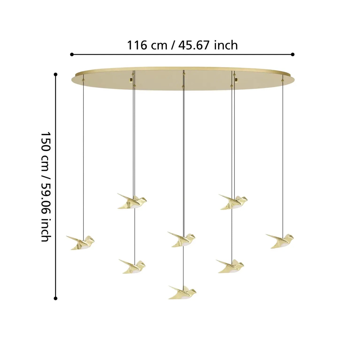B-Ware Eglo Stars Of Light Pendelleuchte Hängelampe Led Paratebueno Messing Vogeldesign - 9008606292196