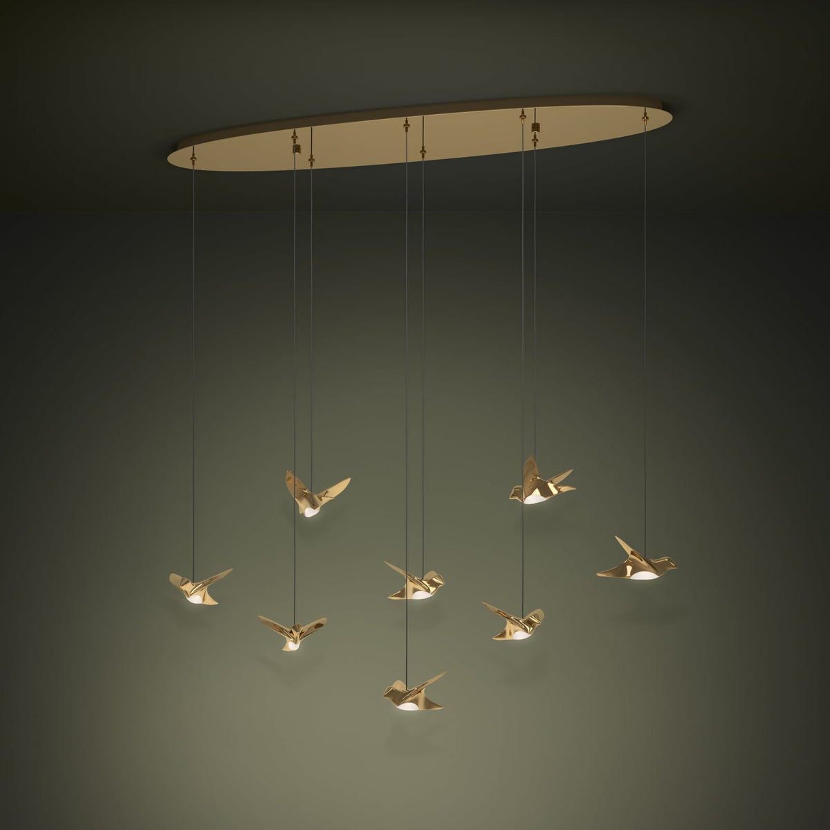 EGLO Stars of Light Pendelleuchte Hängelampe LED Paratebueno messing Vogeldesign - 9008606292196