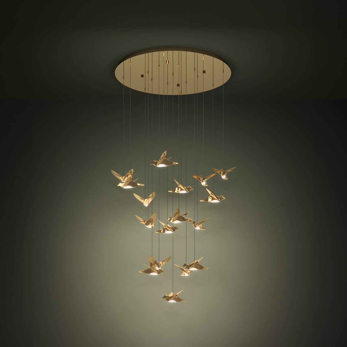 EGLO Stars of Light Pendelleuchte Hängeleuchte LED Paratebueno messing 17-flg - 9008606292202
