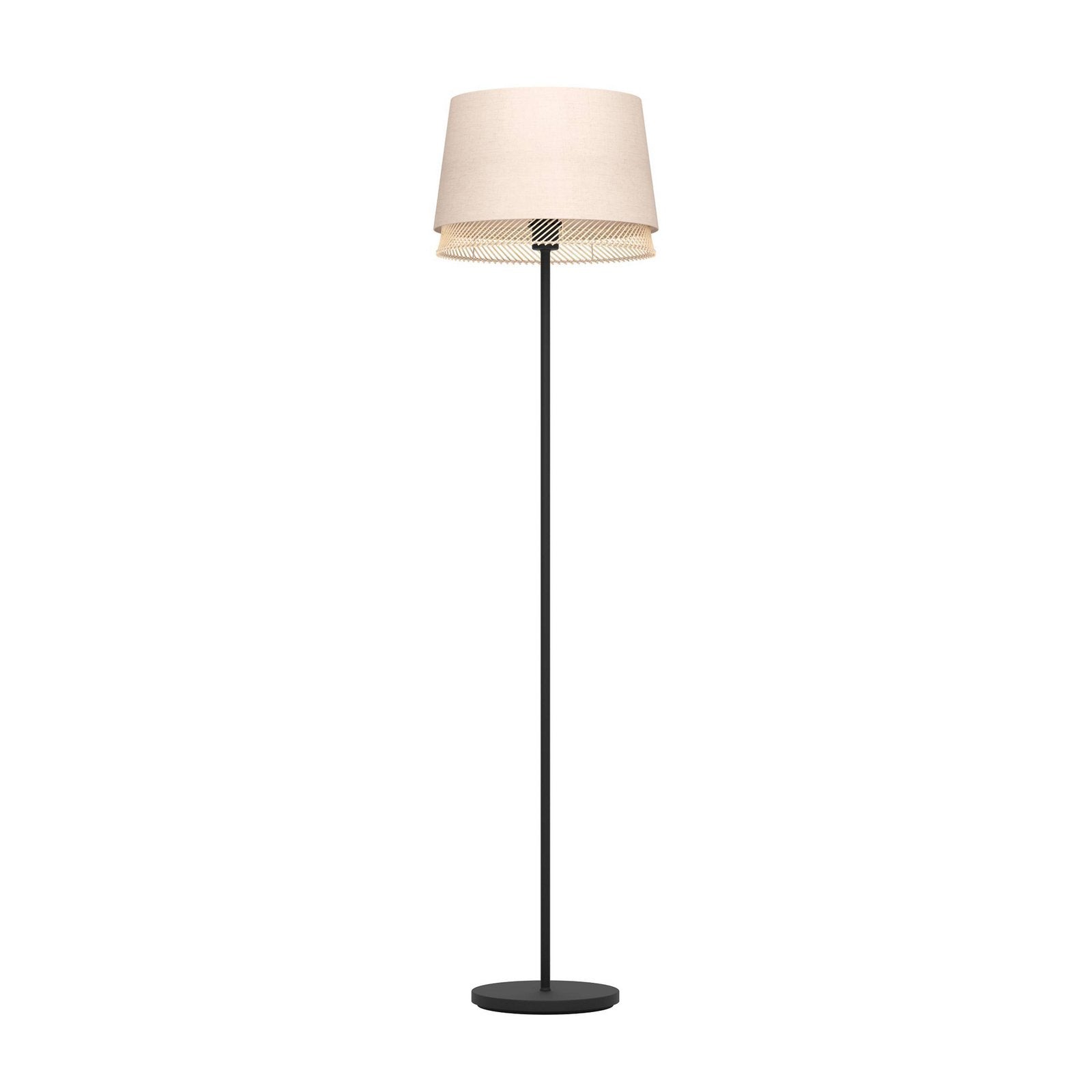 Eglo Stehlampe Tabley Wohnzimmerleuchte Lampe naturfarben H153cm Stoff E27 - 9002759439781
