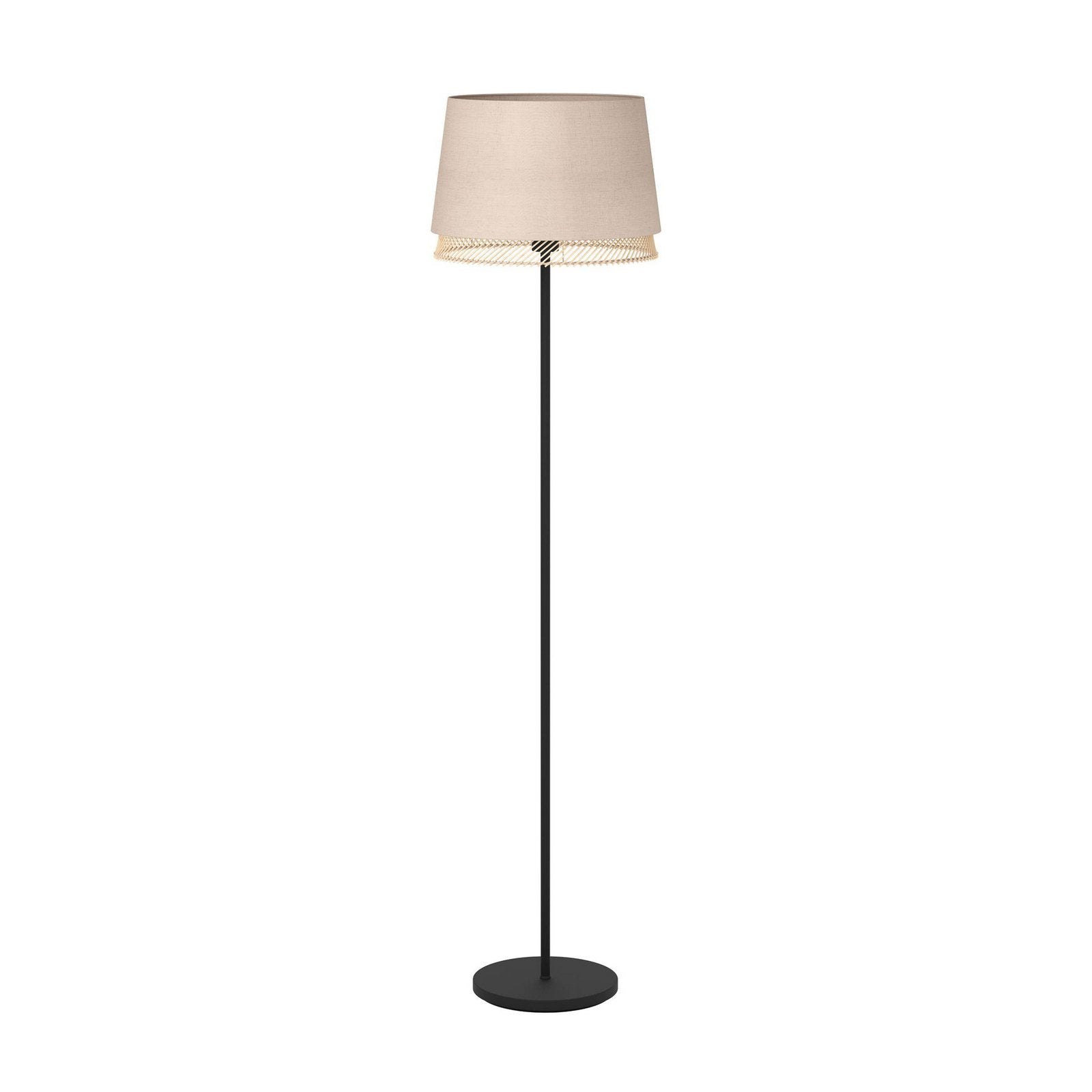 Eglo Stehlampe Tabley Wohnzimmerleuchte Lampe naturfarben H153cm Stoff E27 - 9002759439781
