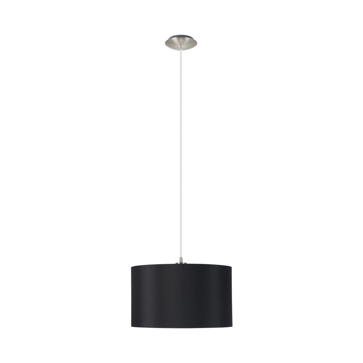 B-Ware Eglo Hängeleuchte Pendelleuchte Lecio Textillampe Schwarz Nickel E27 Led ø 38 Cm - 9002759315993