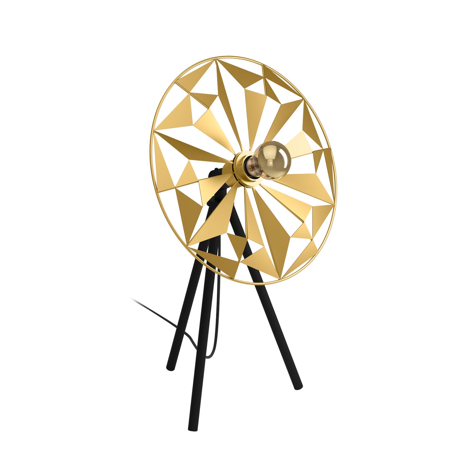 B-Ware Eglo Tischleuchte Castanuelo Schwarz Gold Stahl Schalter E27 Led Tischlampe - 9002759438081