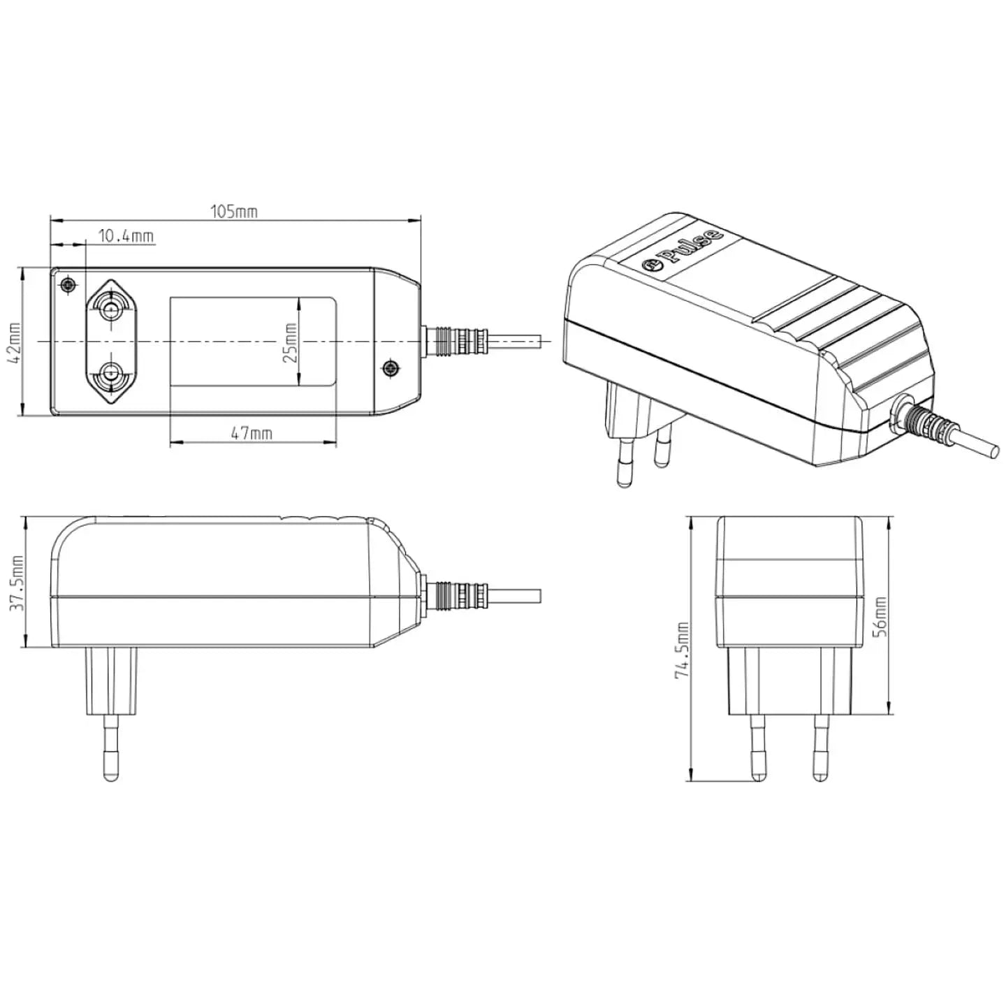 B-Ware Egston Steckernetzteil Netzadapter Festspannung Stromversorgung Adapter 24 V/Dc  - 2050006624807