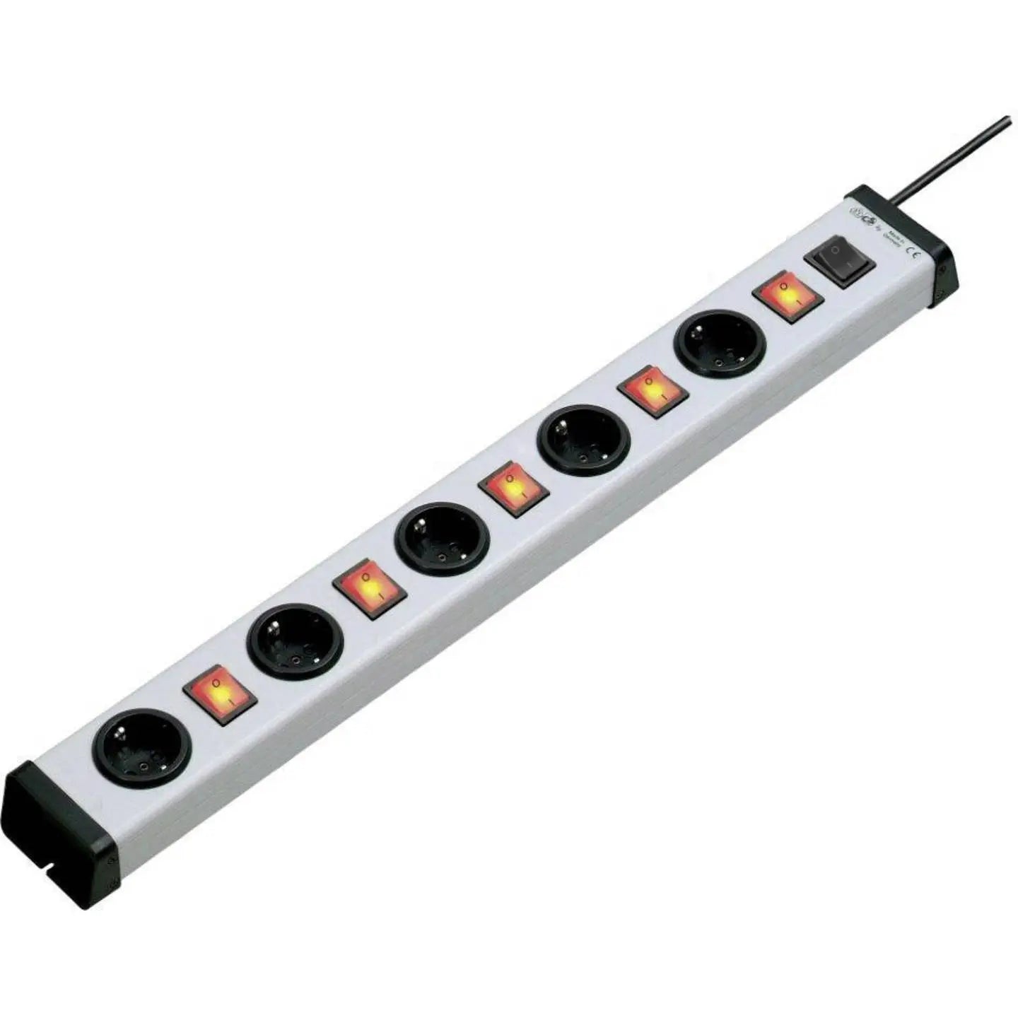 B-Ware Ehmann Steckdosenleiste Mehrfachsteckdose Schalter 5fach Grau Schutzkontakt 1,5m - 4012096024446