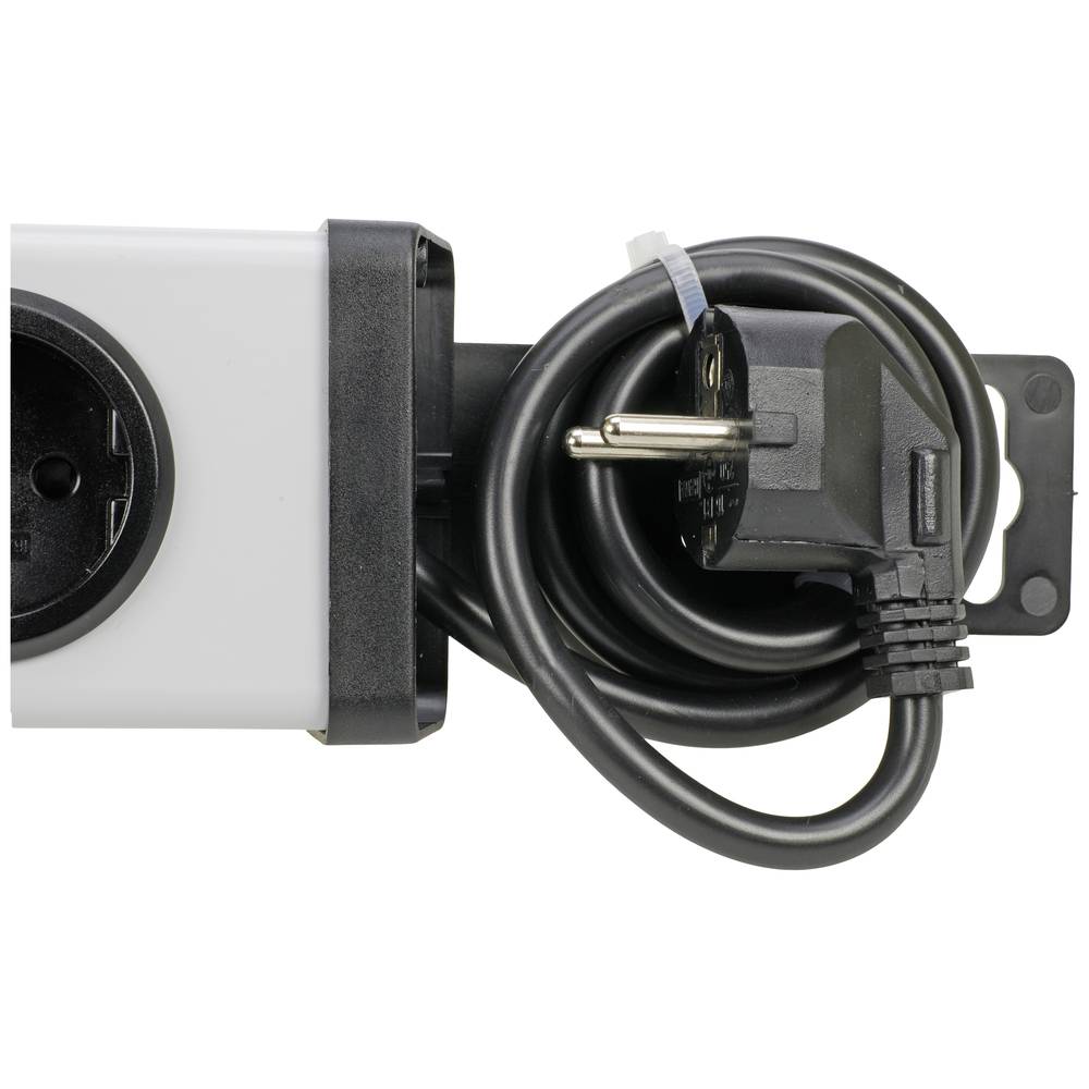 Ehmann 0268x0062301 Steckdosen-Verteiler Silber Schwarz Schutzkontakt Steckdose - 4012096007968