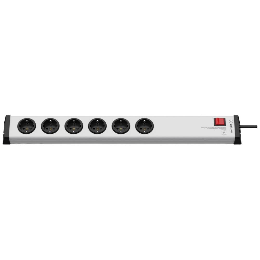 Ehmann 0268x0062301 Steckdosen-Verteiler Silber Schwarz Schutzkontakt Steckdose - 4012096007968