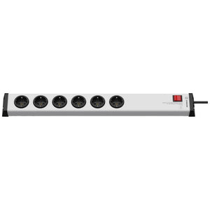 B-Ware Ehmann 0268x0062301 Steckdosen-Verteiler Silber Schwarz Schutzkontakt Steckdose