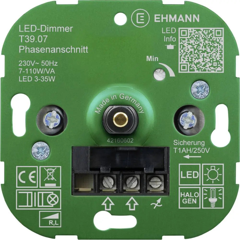 B-Ware Ehmann 3900x0700 Unterputz Dimmer Geeignet Für Leuchtmittel: Energiesparlampe, L - 4012096005568
