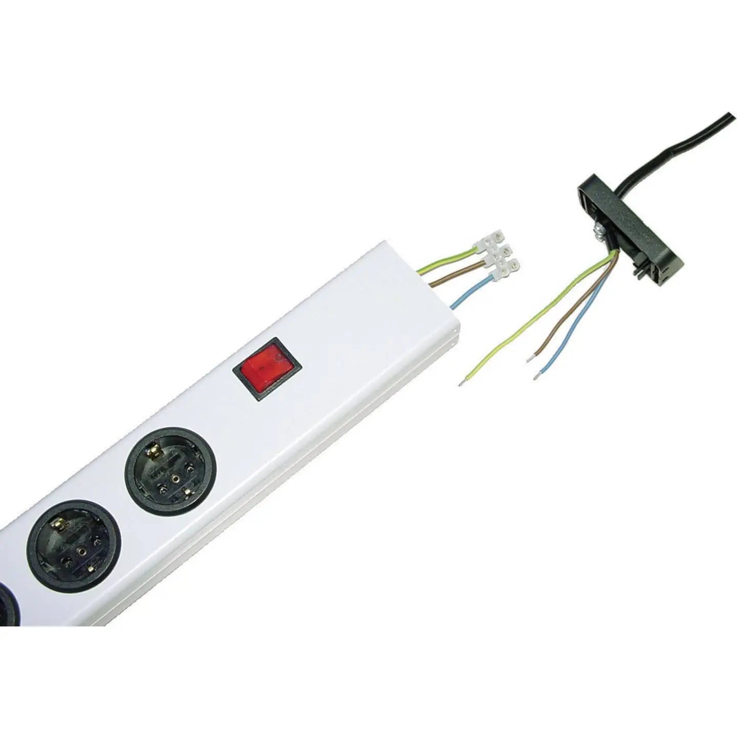 B-Ware Ehmann Steckdosenleiste Mehrfachsteckdose Mit Schalter Weiß 5fach Ohne Stecker - 4012096023111