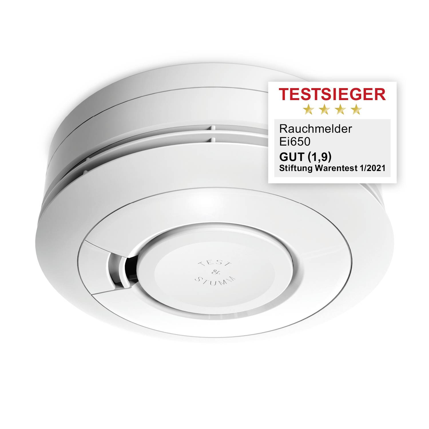 B-Ware Ei Electronics Ei650 Rauchwarnmelder Feuermelder Inkl. 10 Jahres Batterie Weiß