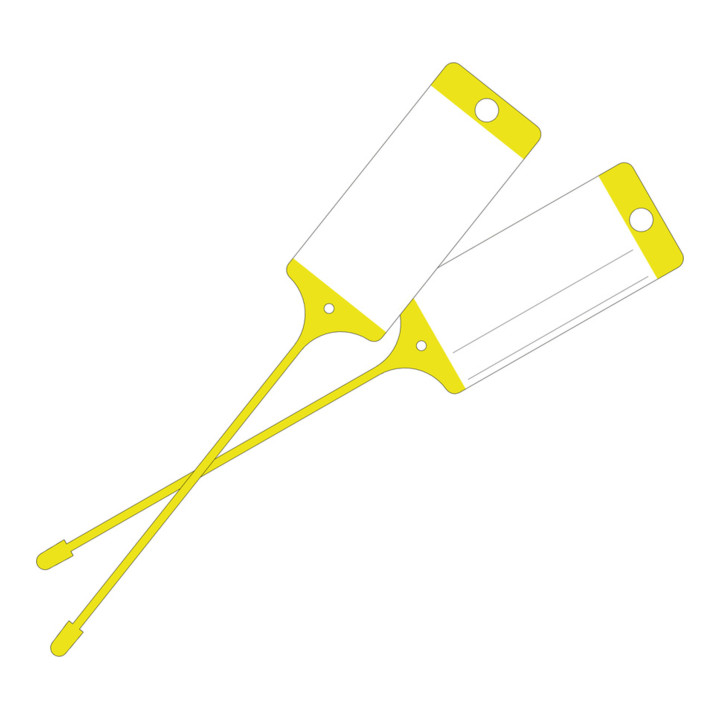 B-Ware Eichner Warenanhänger Etikett Anhänger Neutral Pp Warenanhänger Gelb 12 Sets - 4052301028524