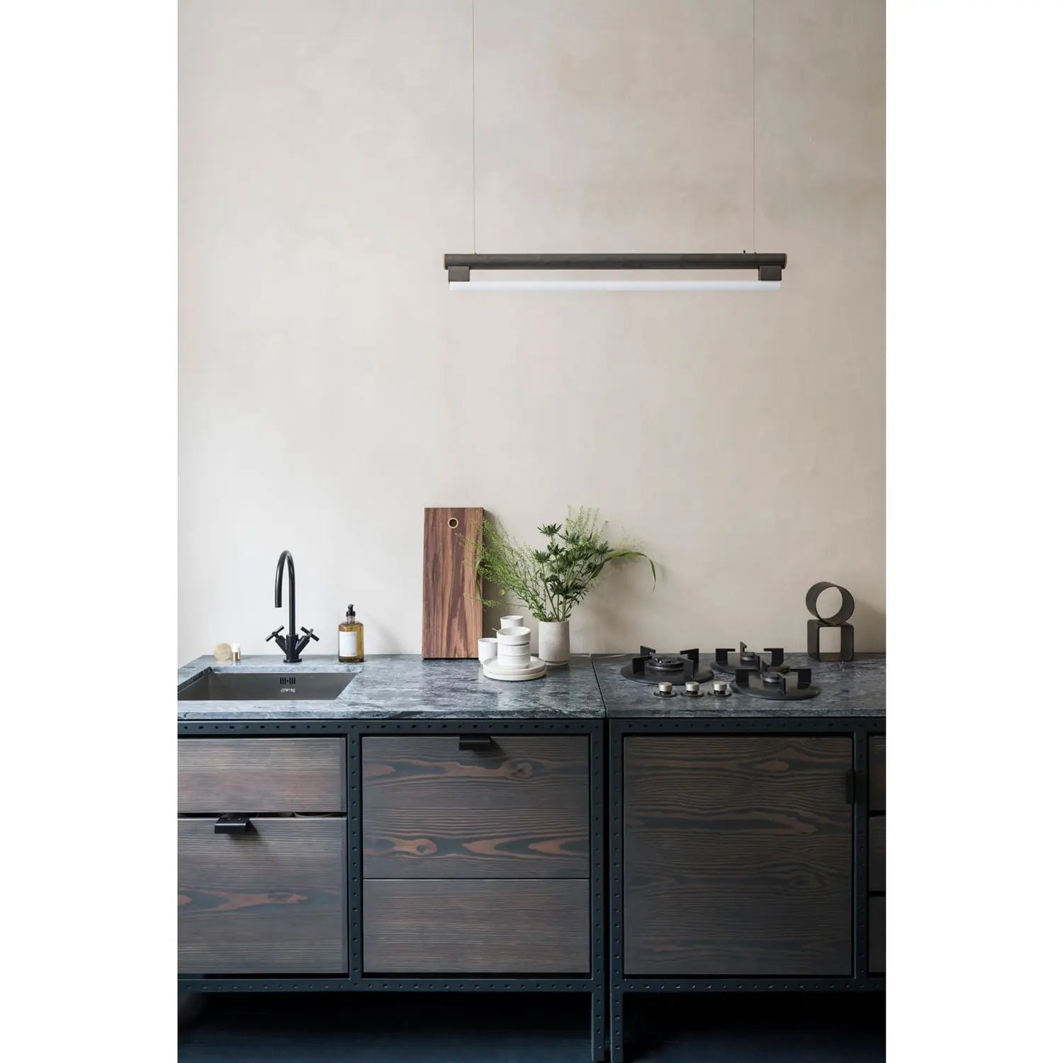 B-Ware Frama Lampenfassung Sockel Lampenhalter Eiffel Anhänger Stahl Gun Metal 100 Cm - 5712828322107