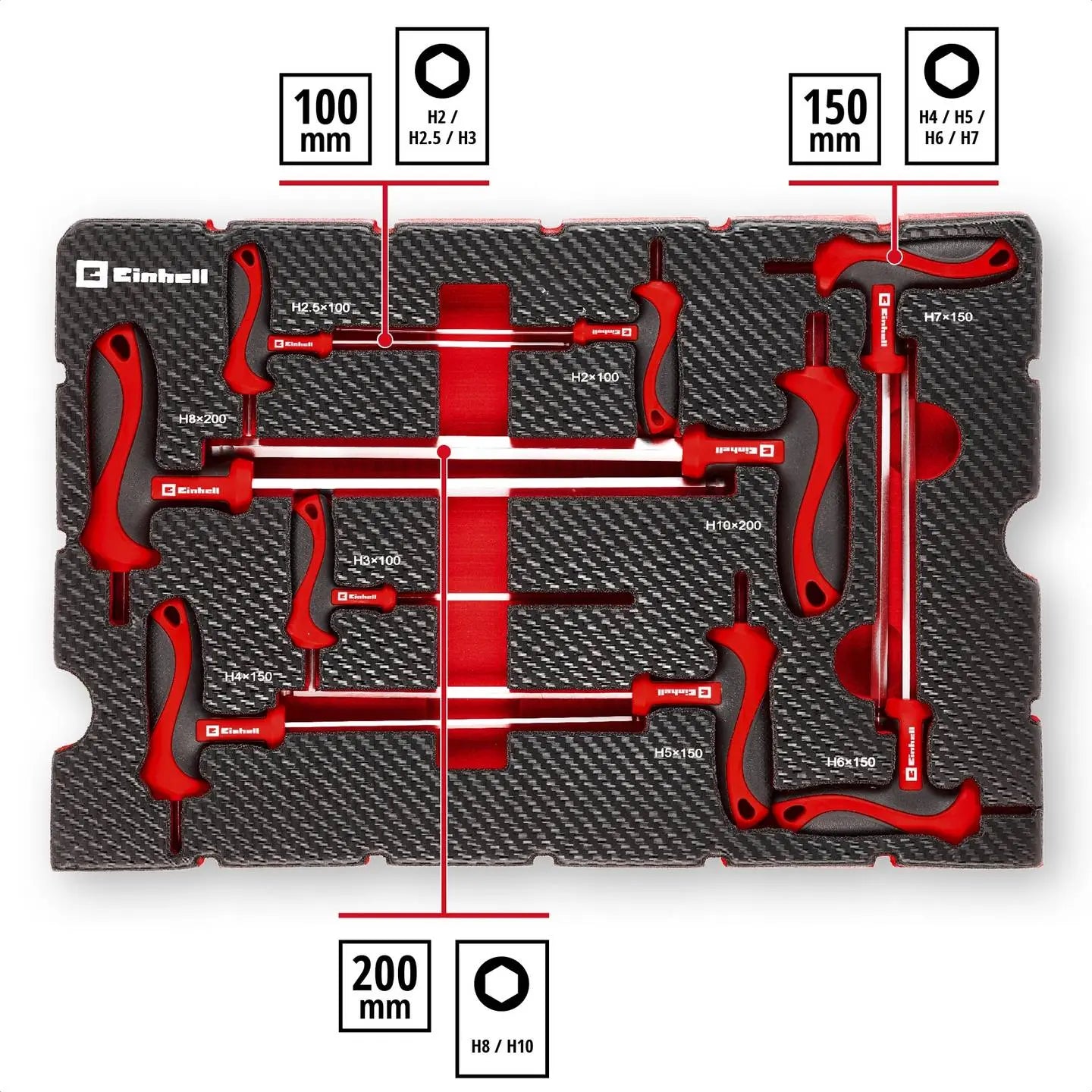 B-Ware Einhell Einlegeboden Einlage Einsatz E Case T Griff Schraubendreher Set 9 Teilig - 4009313705264