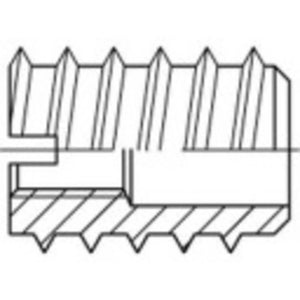 B-Ware Toolcraft Einschraubmutter Muffe Stahl M3 Schlitz 100 Stück
