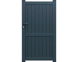 B-Ware Tor Einzeltor Gartentor Drehflügeltor Horba 03 Aluminium Anthrazit 100 X 180 Cm