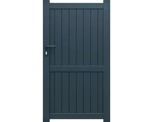 B-Ware Tor Einzeltor Gartentor Drehflügeltor Horba 03 Aluminium Anthrazit 100 X 180 Cm - 5600192366813