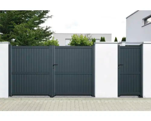 B-Ware Tor Einzeltor Gartentor Drehflügeltor Horba 03 Aluminium Anthrazit 100 X 180 Cm - 5600192366813