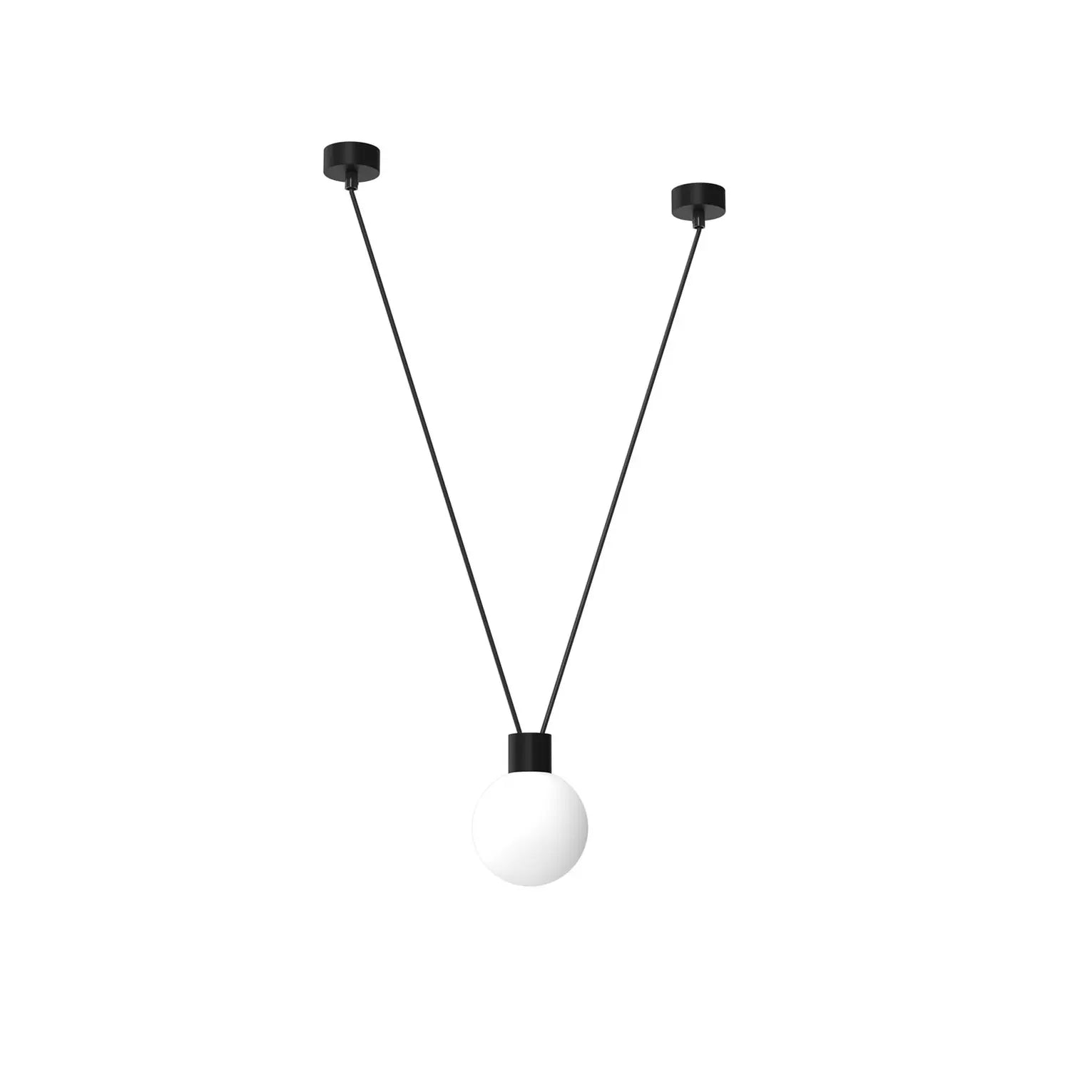 B-Ware Eko Light Hängeleuchte Deckenlampe Capri Rund Schirm Einflammig Schwarz/Weiß G9 - 5902693788171