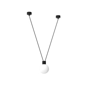 B-Ware Eko Light Hängeleuchte Deckenlampe Capri Rund Schirm Einflammig Schwarz/Weiß G9