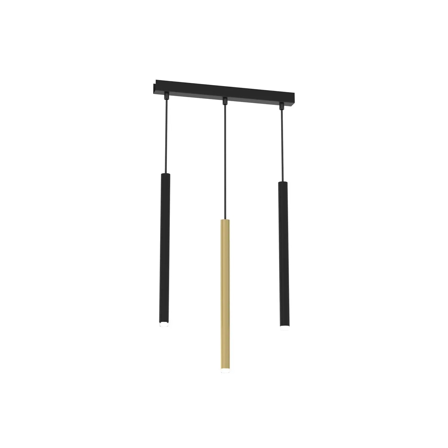 B-Ware Eko Light Hängeleuchte Pendelleuchte Monza Lampe Schwarz Gold Dreiflammig G9 - 5902693788416