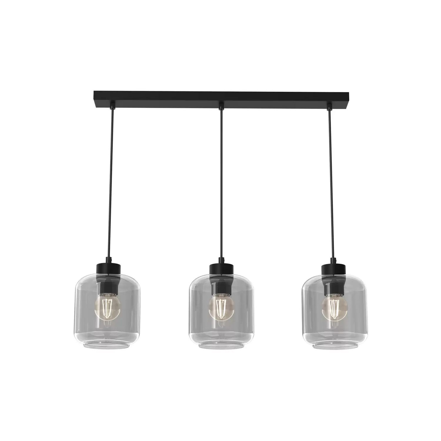 B-Ware Eko Light Hängeleuchte Sombra Hängelampe Deckenlampe Rauch Dreiflammig Länglich - 10019734