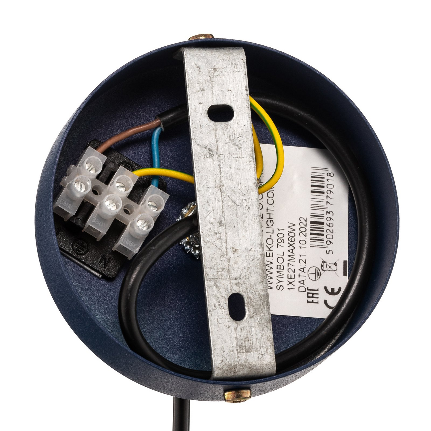Milagro Pendelleuchte Lincoln Hängeleuchte Deckenlampe Leuchte E27 Blau/Gold B-Ware - 5902693779018
