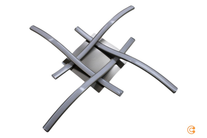Elc Agostina Led Deckenlampe Nickel Deckenlampe Lampe Leuchte Siehe Text/Foto B-Ware