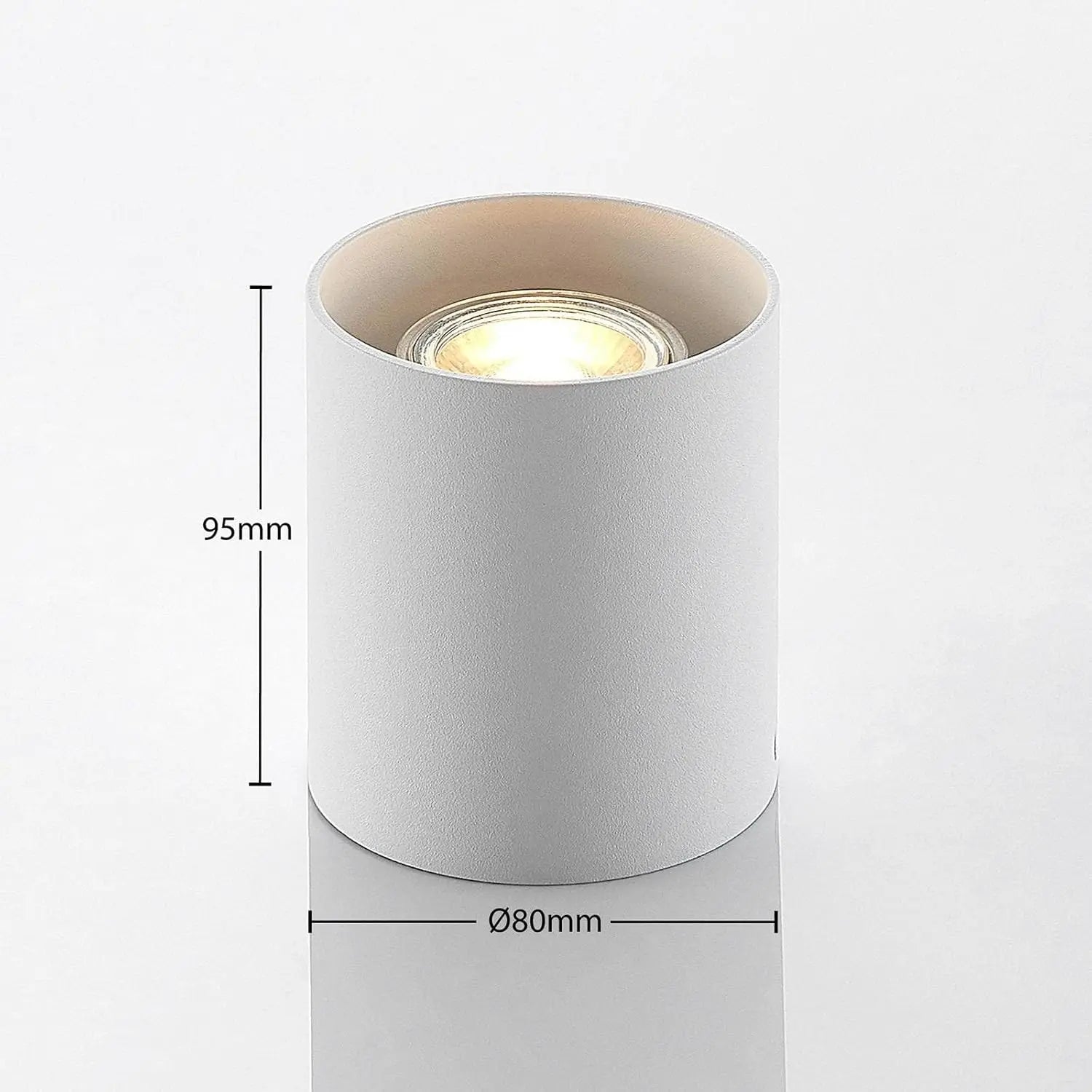 B-Ware Elc Efey Deckenlampe Gu10 Deckenleuchte Rund Weiß Aluminium Ip20 Spot 2 Stück - 4251096579079