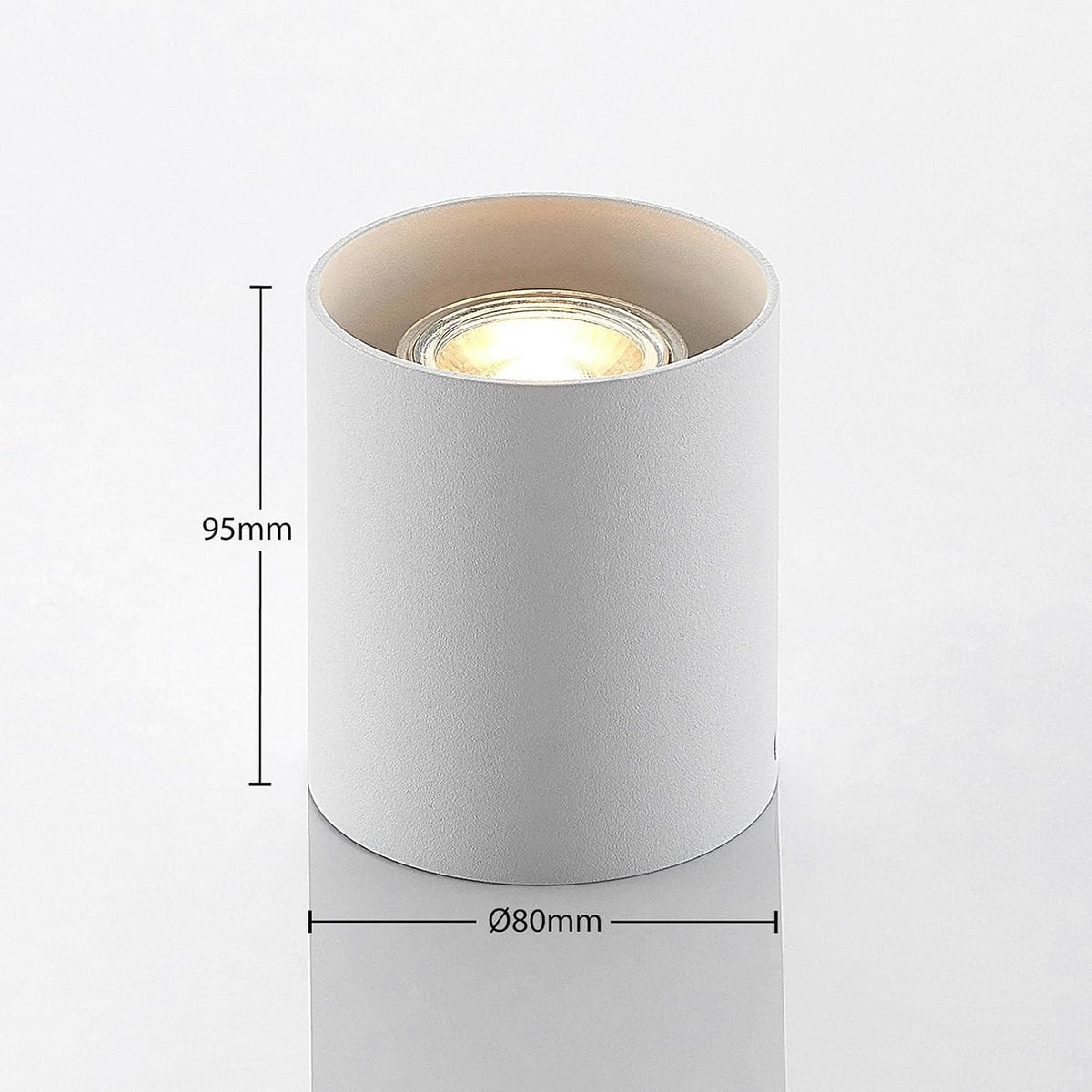 ELC Efey Deckenlampe Leuchte GU10 Deckenleuchte rund weiß Aluminium 2 STÜCK - 4251096579079