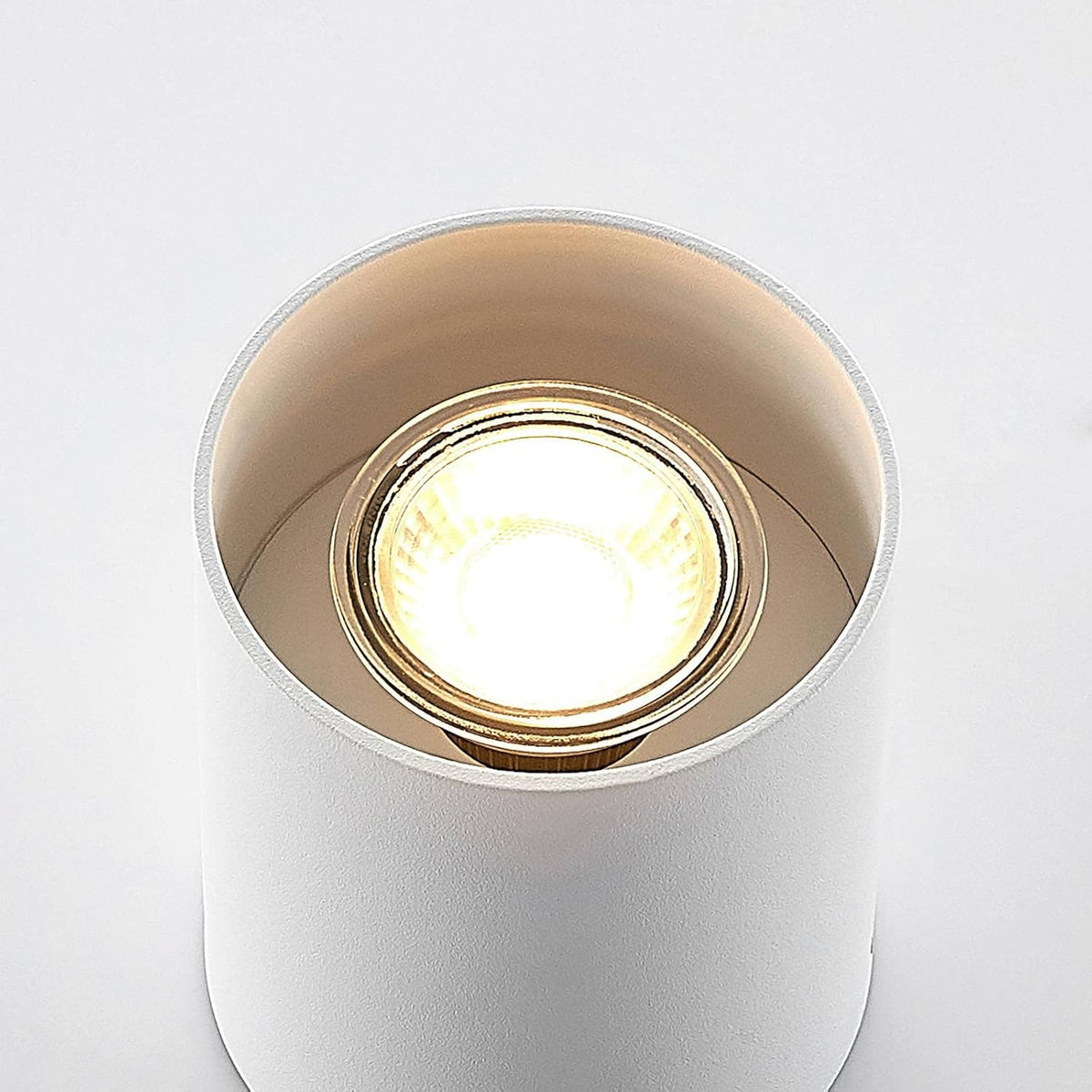 ELC Efey Deckenlampe Leuchte GU10 Deckenleuchte rund weiß Aluminium 2 STÜCK - 4251096579079