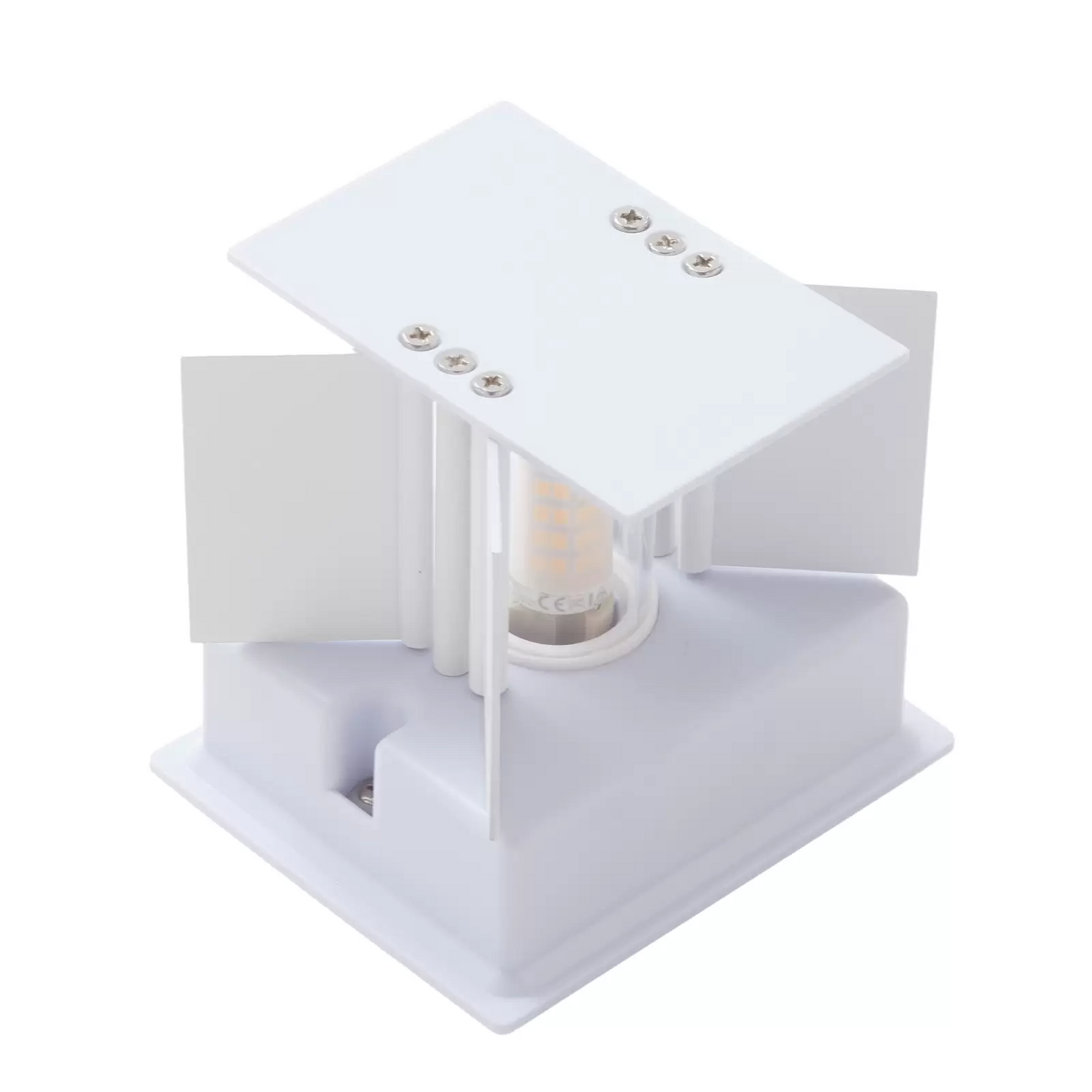 B-Ware Elc Ildaria Außenwandleuchte Weiß Wandlampe Lampe Leuchte Wandleuchte G9 Spot - 4251911760699