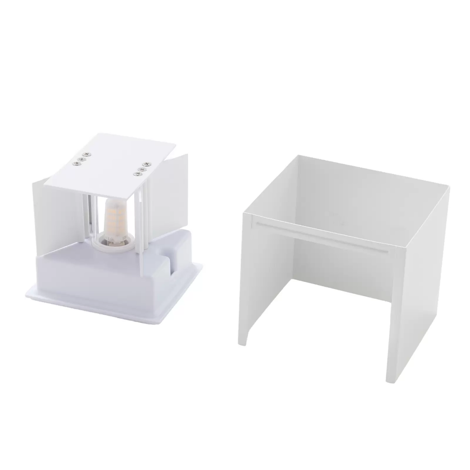 B-Ware Elc Ildaria Außenwandleuchte Weiß Wandlampe Lampe Leuchte Wandleuchte G9 Spot - 4251911760699