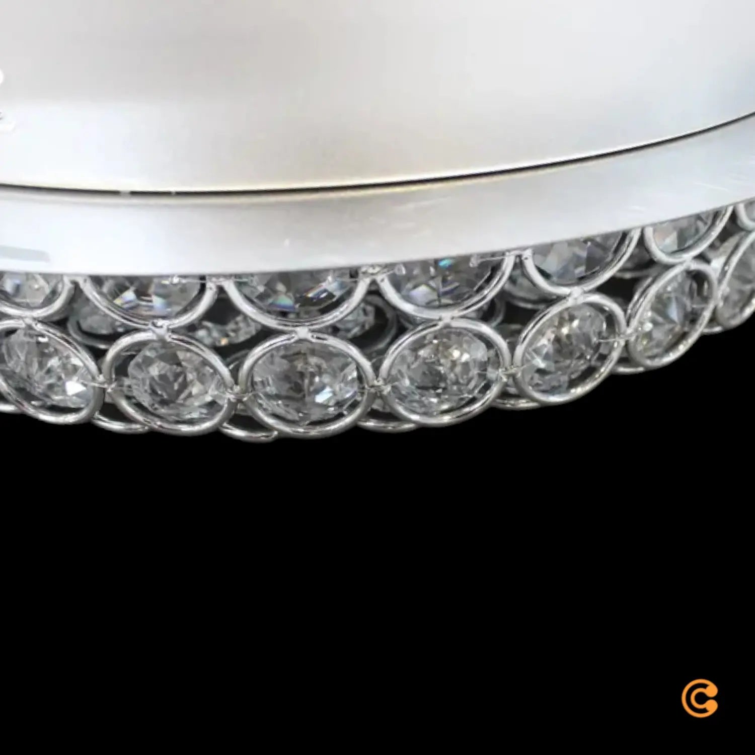 B-Ware Filomena Deckenleuchte Deckenlampe Led Kristalloptik Glassteine Silber Chrom - 4251096548693