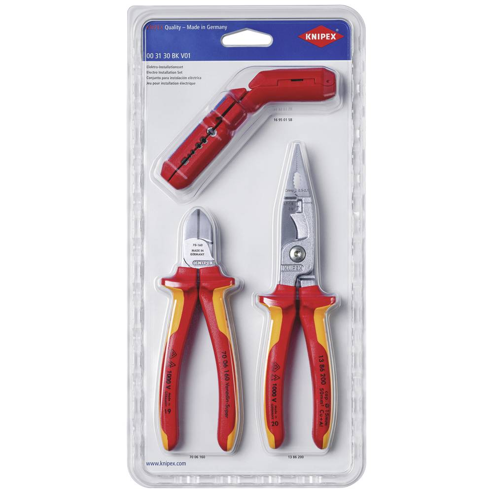 B-Ware Knipex 00 31 30 Bk V01 00 31 30 Bk V01 Werkzeugset 3teilig Handwerkzeug Zange - 4003773086574