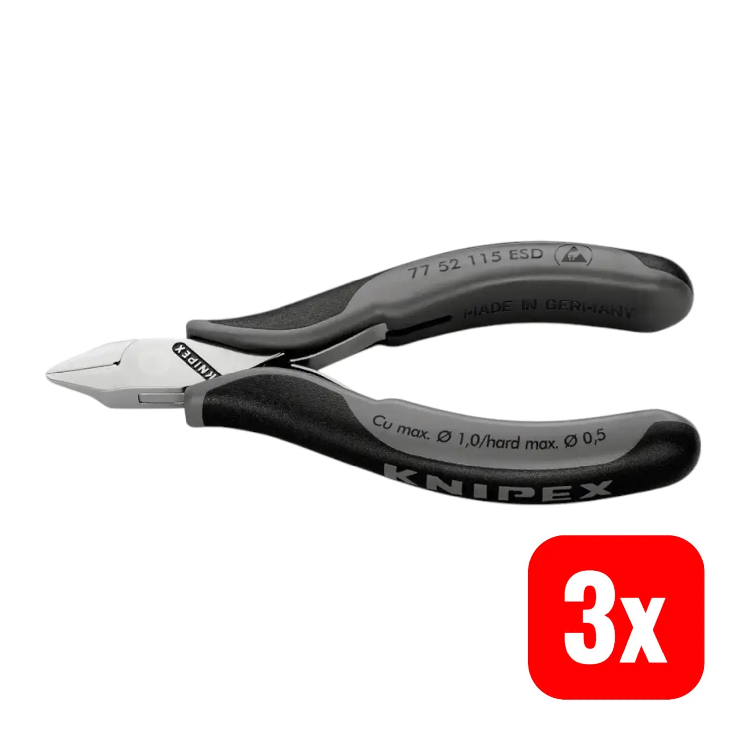 B-Ware Knipex Seitenschneider Zange Elektronik Schneider Feinmechanik Esd 3 Stück - 4003773025139