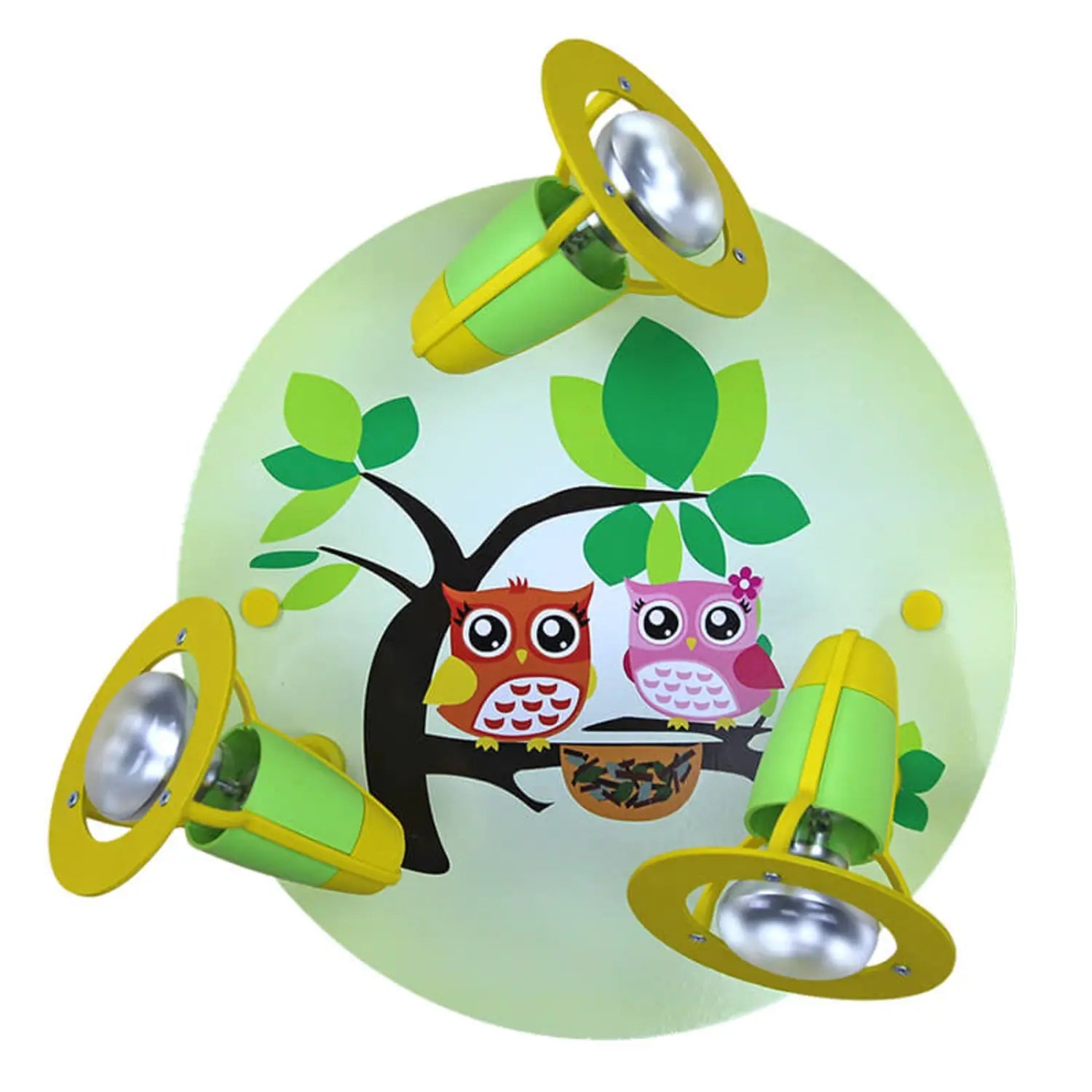 B-Ware Elobra Deckenleuchte Lampe Eule Kinderzimmer Grün Gelb Kinderleuchte Beleuchtung - 4019698128251