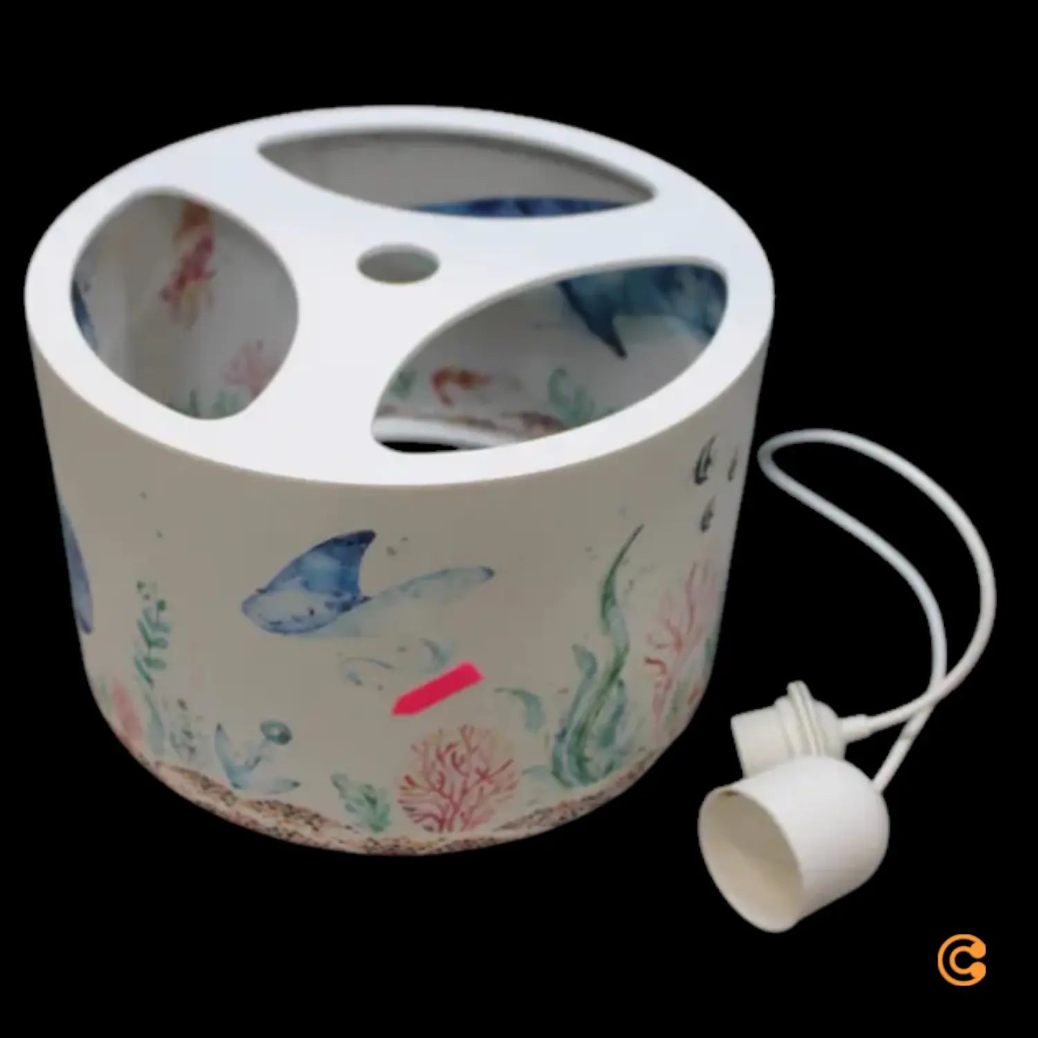 B-Ware Elobra Hängeleuchte 25/40 Meerestiere ø 38 Cm Bunt Kunststoff Siehe Text/Foto - 4019698140666