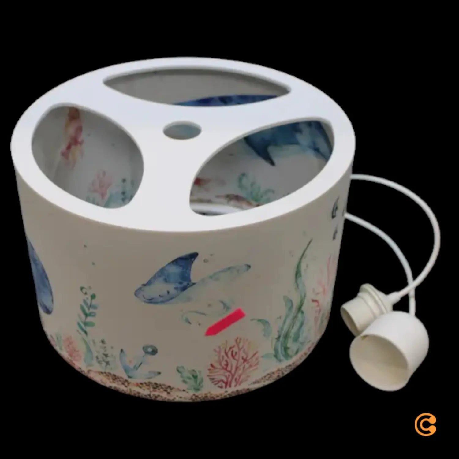 B-Ware Elobra Hängeleuchte 25/40 Meerestiere ø 38 Cm Bunt Kunststoff Siehe Text/Foto - 4019698140666
