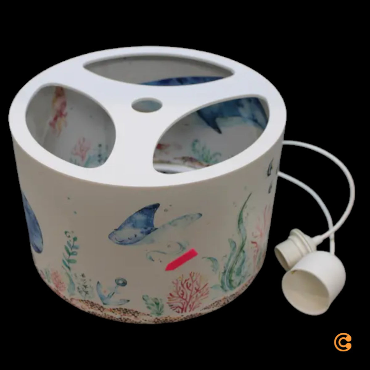 Elobra Hängeleuchte 25/40 Meerestiere Ø 38 cm bunt Kunststoff SIEHE TEXT/FOTO - 4019698140666