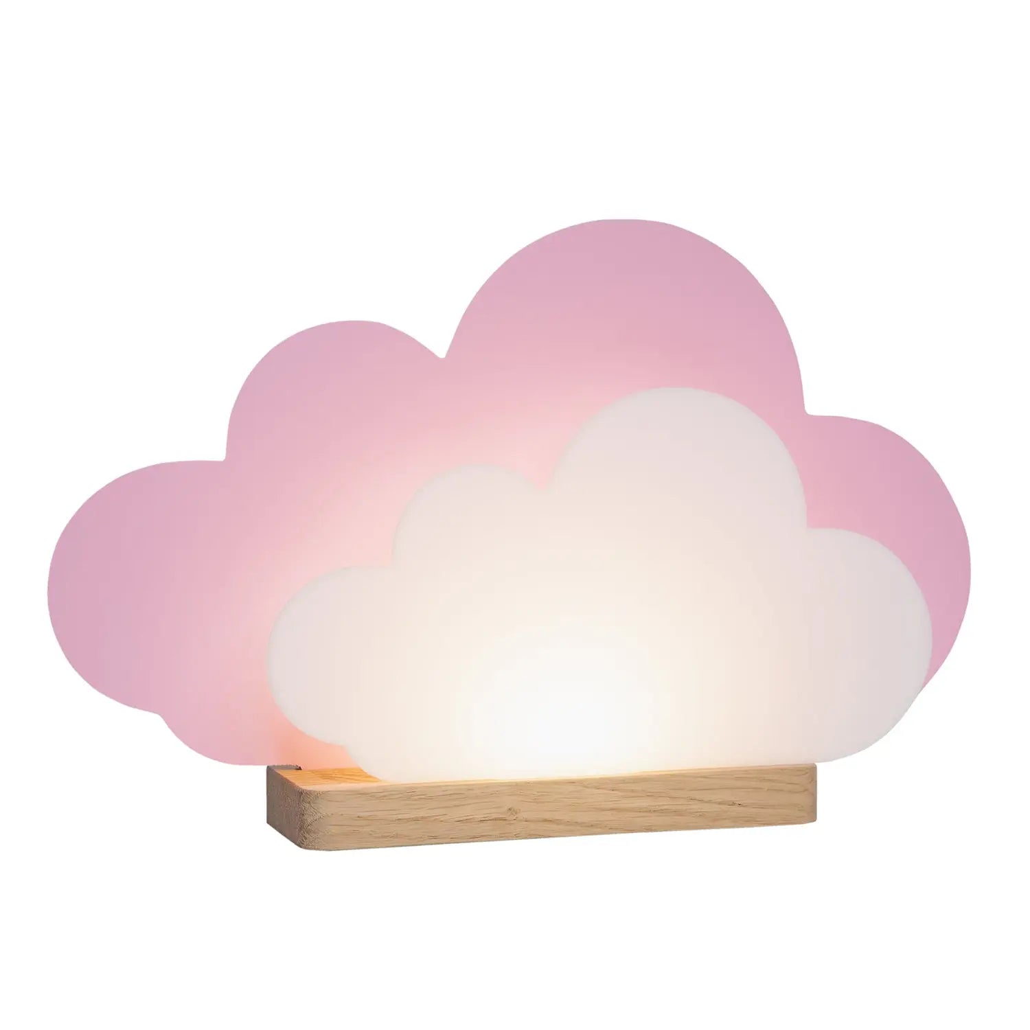 B-Ware Elobra Tischleuchte Lampe Led Wölkchen Rosa Holz Dimmer Schalter Kinderzimmer - 4019698139820