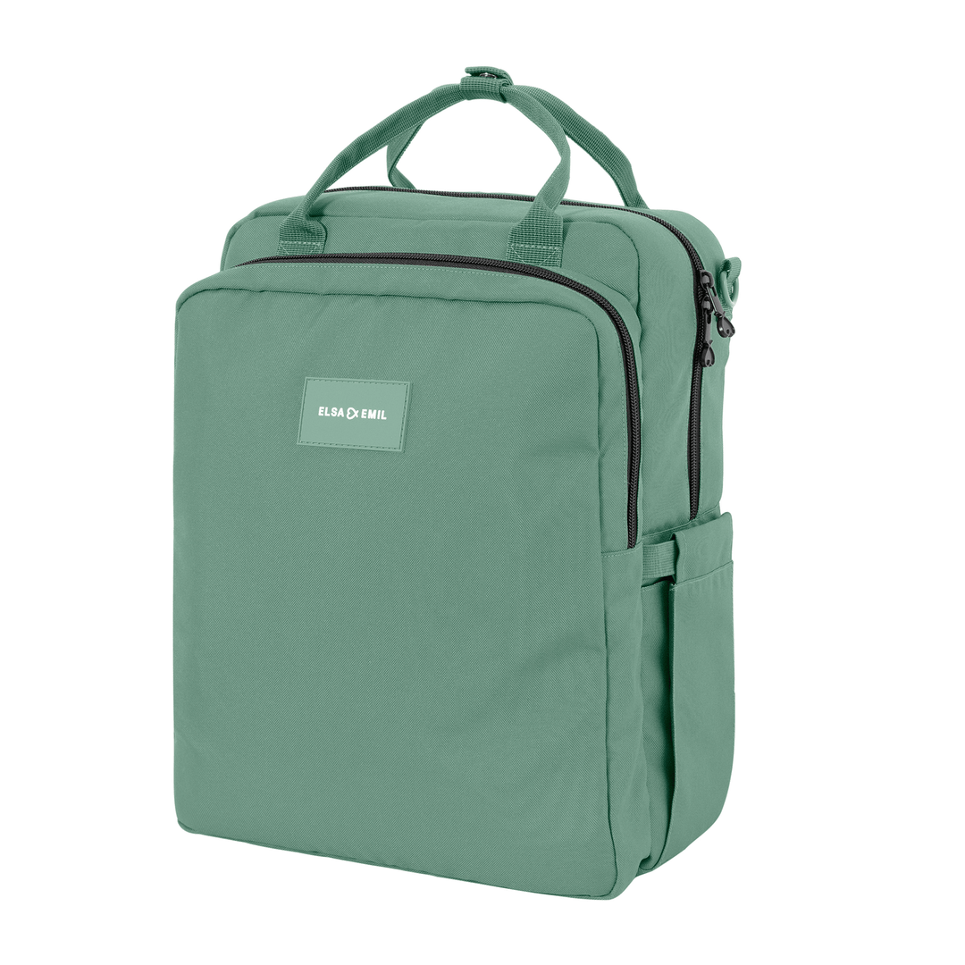 Elsa & Emil Henkel Rucksack Krokodilgrün Tasche 17l Laptoptasche Reisetasche B-Ware