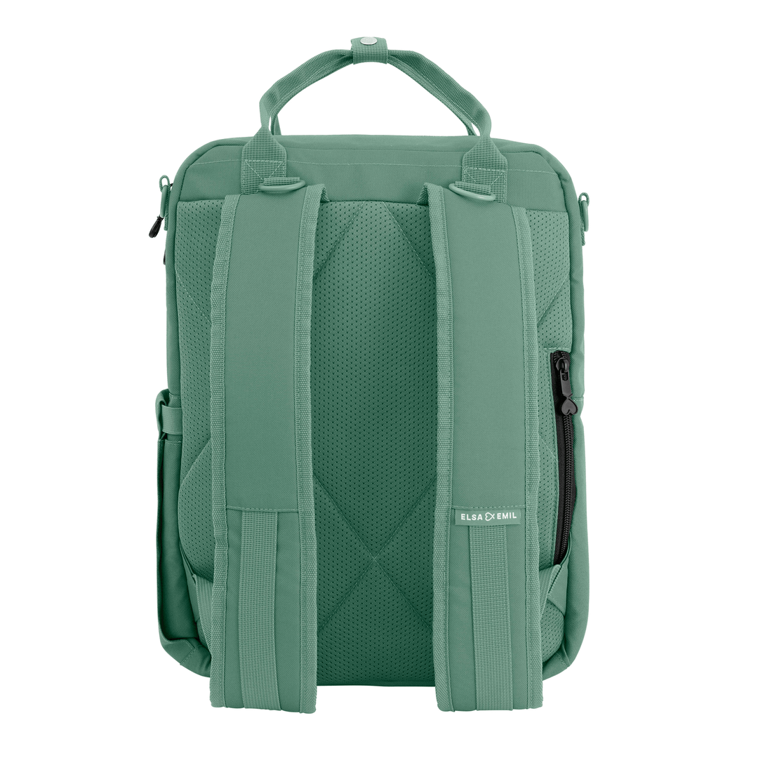 Elsa & Emil Henkel Rucksack Krokodilgrün Tasche 17l Laptoptasche Reisetasche B-Ware
