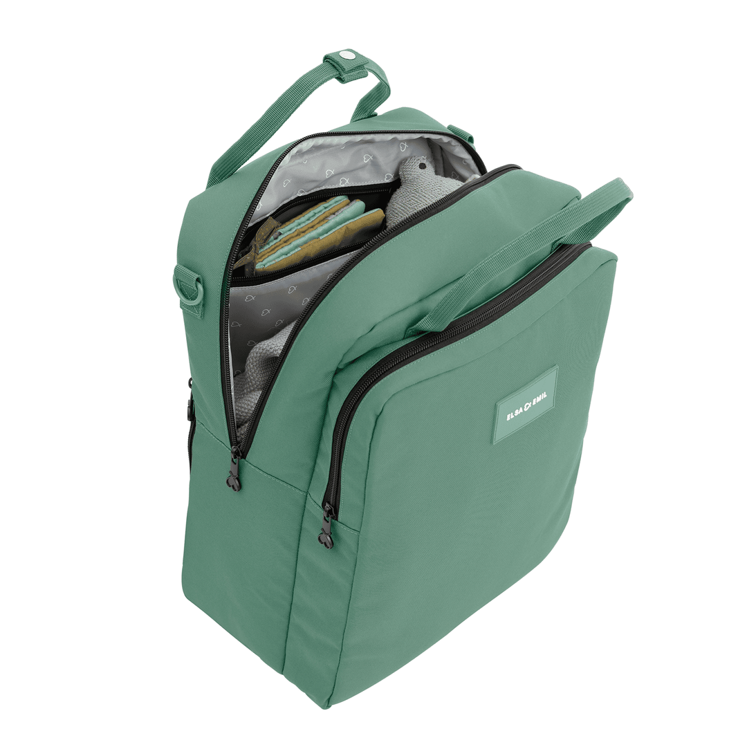 Elsa & Emil Henkel Rucksack Krokodilgrün Tasche 17l Laptoptasche Reisetasche B-Ware
