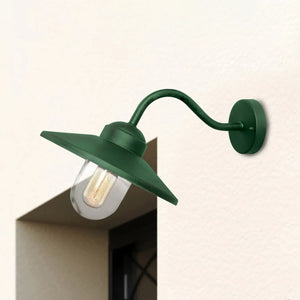B-Ware Elstead Außenwandleuchte Laterne Klampenborg Edelstahl Dunkelgrün Außenlampe