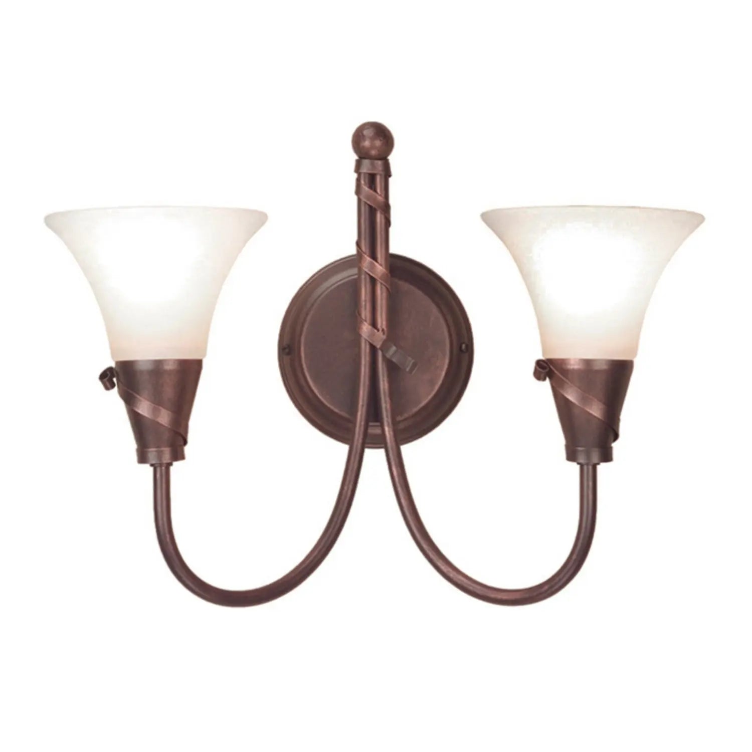 B-Ware Elstead Wandleuchte Wandlampe Emily Kupfer Glas Handgearbeitet Britisch Stil  - 5024005396208