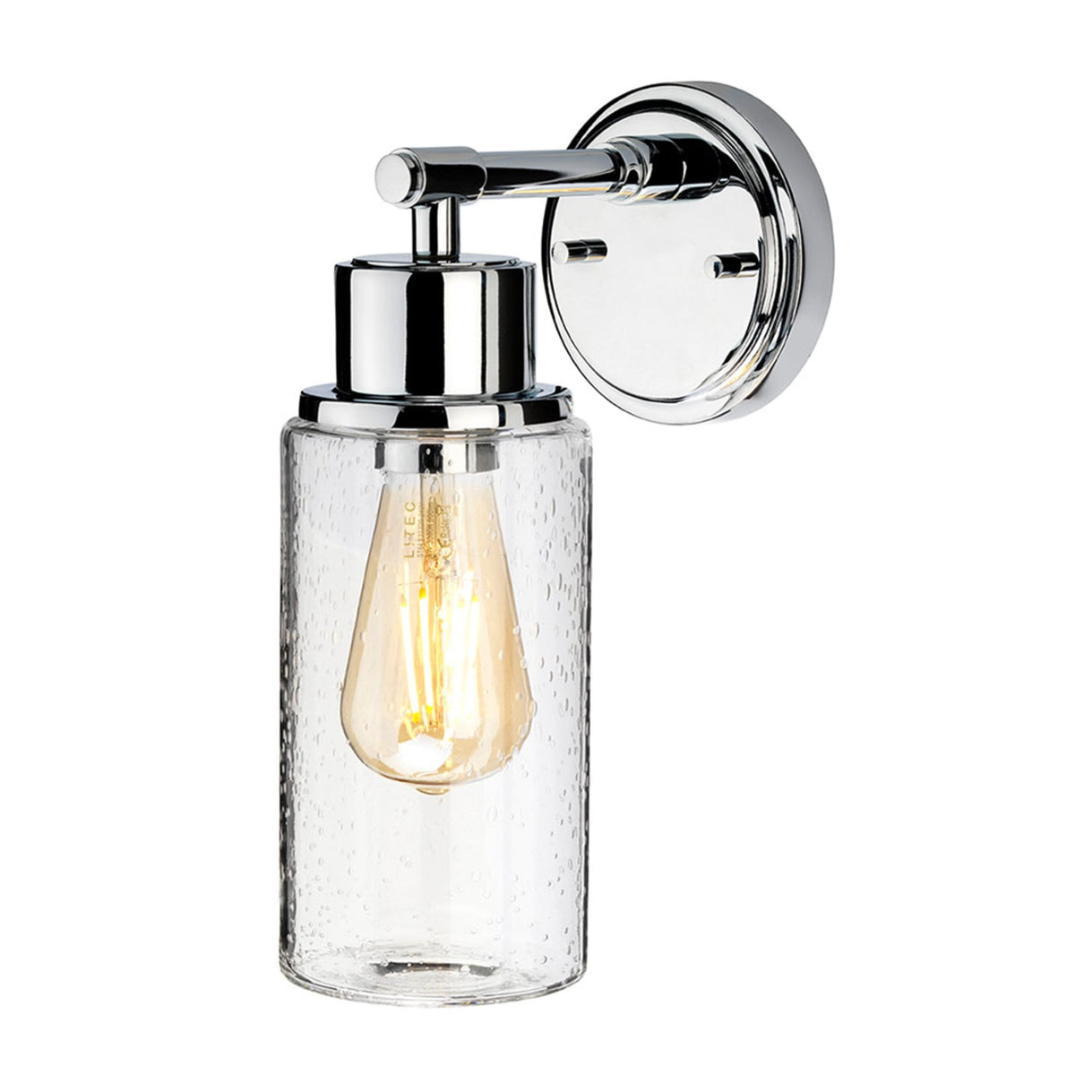 Elstead Wandleuchte Wandlampe Morvah Bad chrom poliert Glas Metall IP44 - 5024005314714