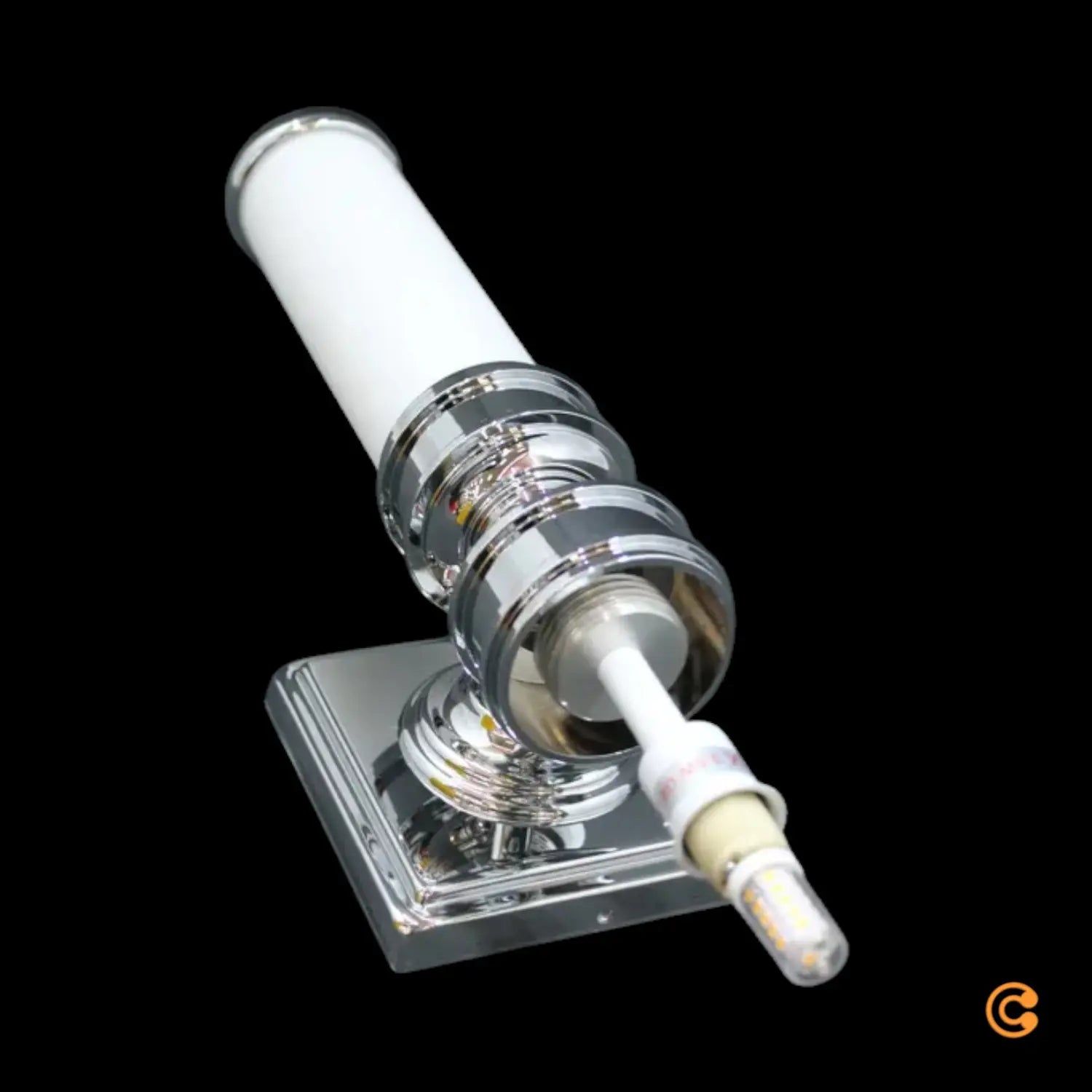 B-Ware Elstead Wandleuchte Wandlampe Payne Ornate Chrom Weiß Metall Glas G9 Siehe Text - 14817524161