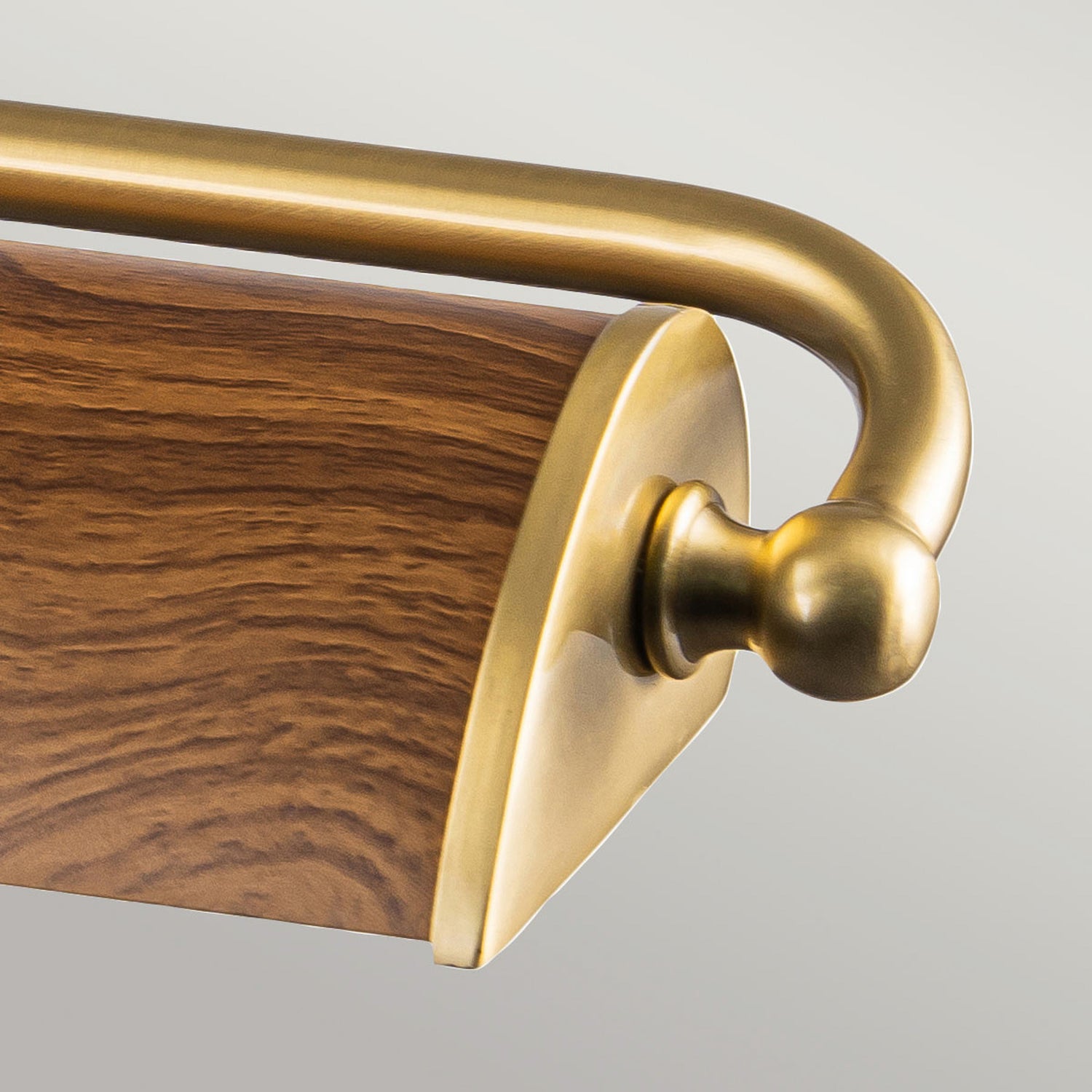 B-Ware Elstead Wandleuchte Wandlampe Winchfield Eiche Messing Stahl Leuchte Beleuchtung - 5024005169215