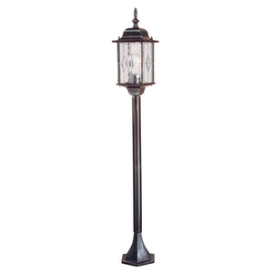 B-Ware Elstead Wegeleuchte Gartenleuchte Wexford Laterne Schwarz Silber Metall Glas Led